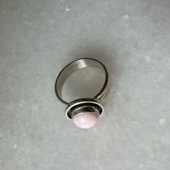 NWOT Sundance Pink Sands Ring, Pink Opal, Sterling Silver